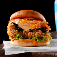 Korean BBQ Fried Chicken Burger